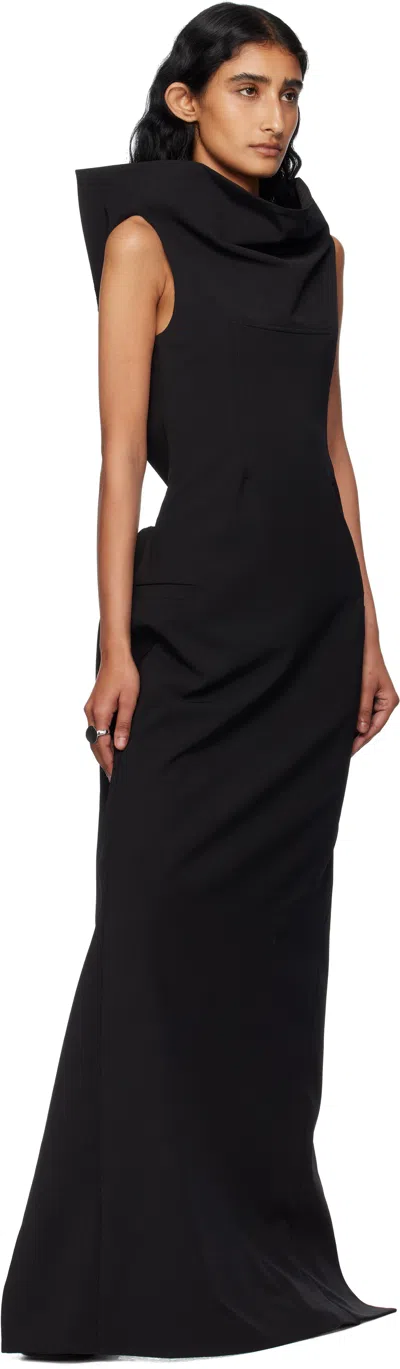 Jean Paul Gaultier Black Backless Belt Maxi Dress