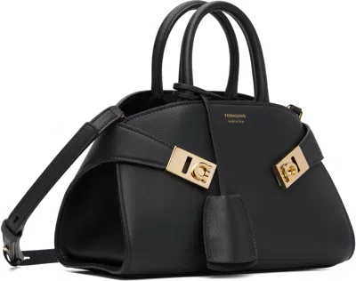 Ferragamo Black Mini Hug Bicolor Bag
