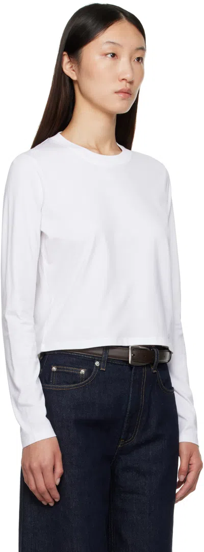 Loulou De Saison White Masal Organic Cotton Long-sleeve T-shirt In White
