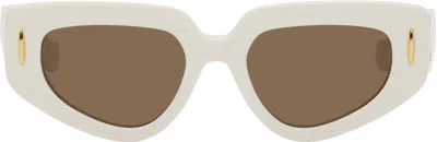 Loewe White Small Butterfly Screen Sunglasses