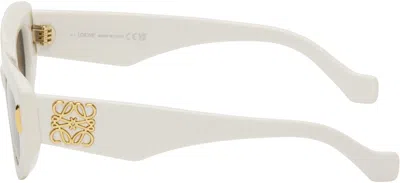 Loewe White Small Butterfly Screen Sunglasses