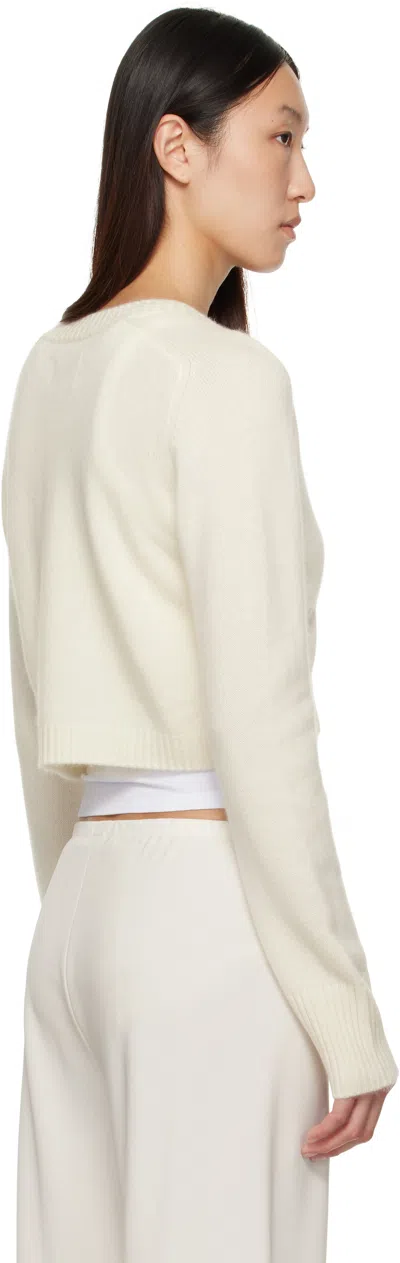 Loulou De Saison Off-white Zephir Cashmere Cropped Cardigan