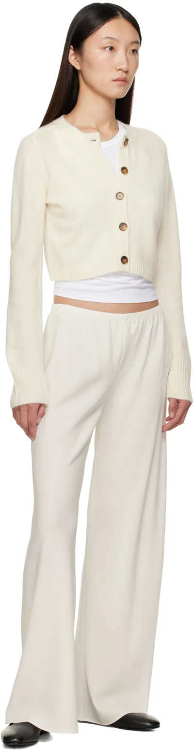 Loulou De Saison Off-white Zephir Cashmere Cropped Cardigan