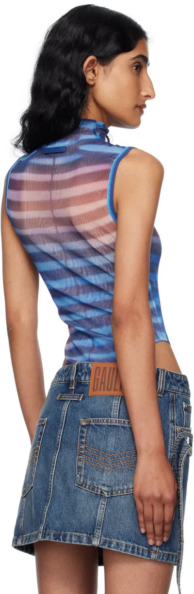 Jean Paul Gaultier Printed Striped Bodysuit