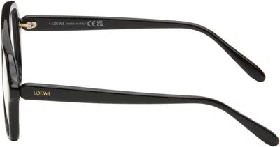 Loewe Black Slim Aviator Glasses