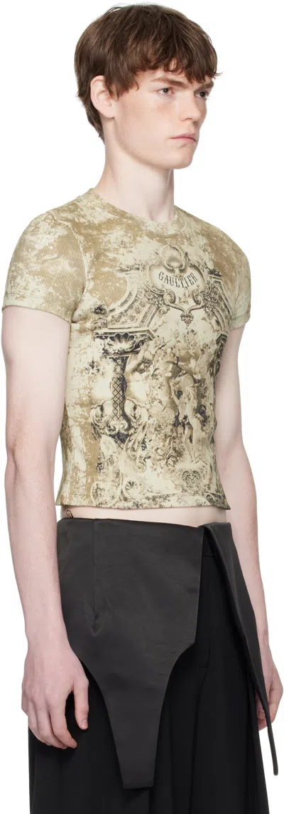 Jean Paul Gaultier Beige 'the Médaillon' T-shirt In Brown