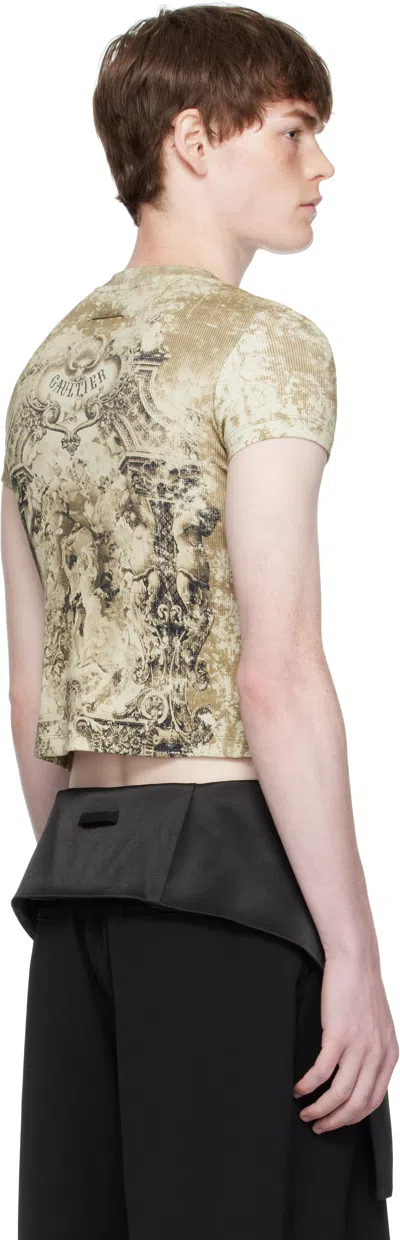 Jean Paul Gaultier Beige 'the Médaillon' T-shirt In Brown