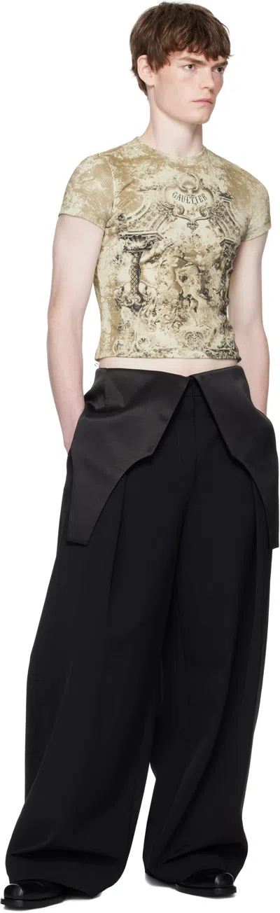 Jean Paul Gaultier Beige 'the Médaillon' T-shirt In Brown