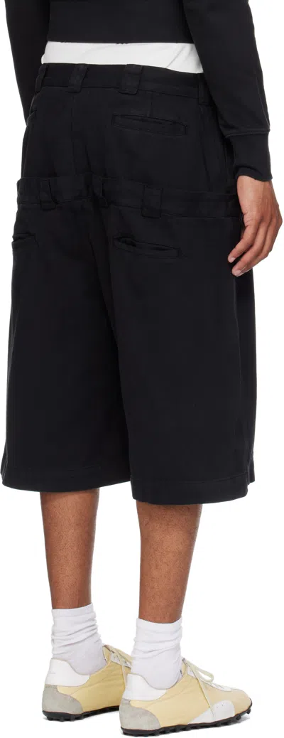 Abra Ssense Exclusive Black Double Shorts In Black