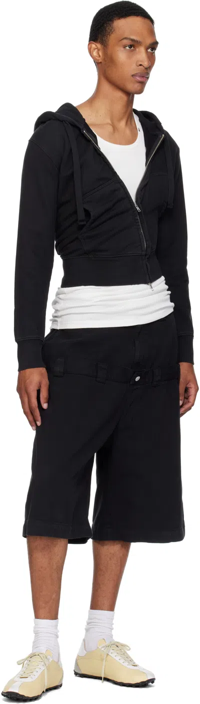 Abra Ssense Exclusive Black Double Shorts In Black