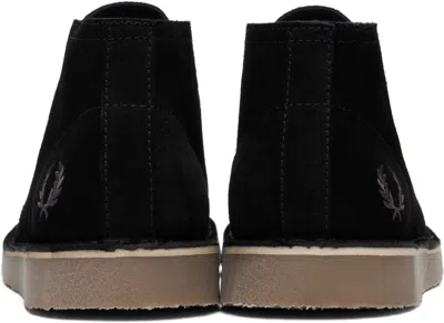 Fred Perry Black Hawley Suede Desert Boots