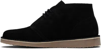 Fred Perry Black Hawley Suede Desert Boots