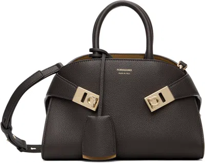 Ferragamo Brown Mini Hug Bicolor Bag