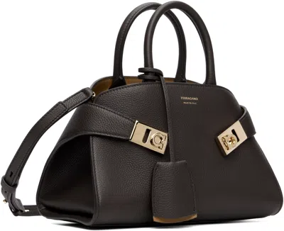 Ferragamo Brown Mini Hug Bicolor Bag