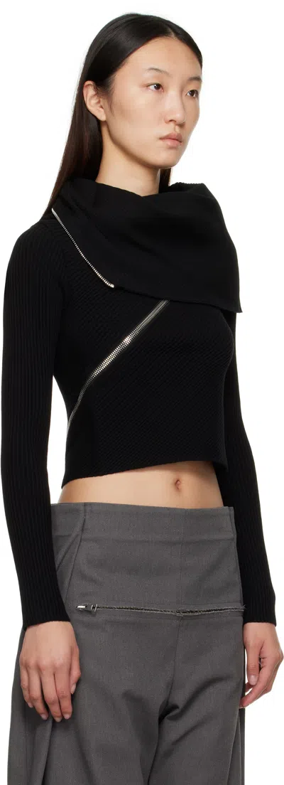 Jean Paul Gaultier Black Zipped Turtleneck