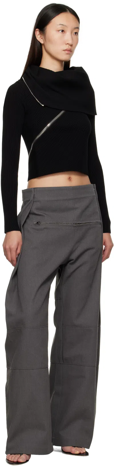 Jean Paul Gaultier Black Zipped Turtleneck