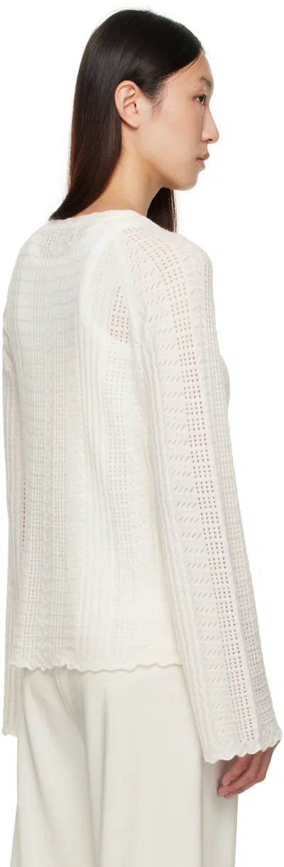 Loulou De Saison Off-white Greta Sweater In White
