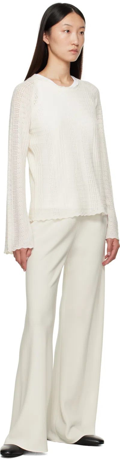 Loulou De Saison Off-white Greta Sweater In White