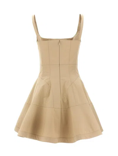 Giovanni Bedin Beige Pleated Dress In Neutral
