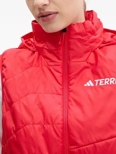 Adidas Originals Quilted Hooded Gilet In White