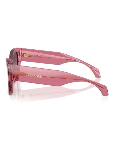 Versace Pink Gradient Square Ladies Sunglasses Ve4492u 551646 53 In Pink