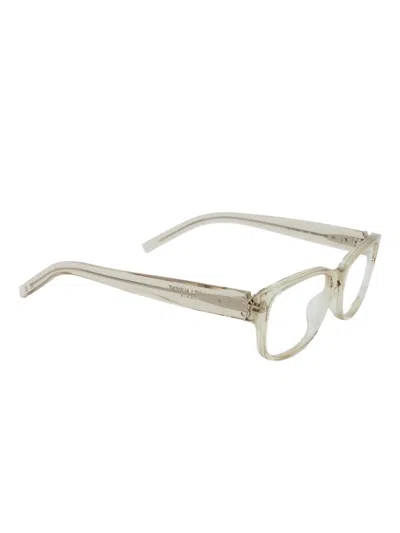 Saint Laurent Rectangle-frame Glasses In White