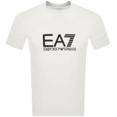 Ea7 Emporio Armani T Shirt Cream In White