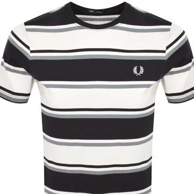 Fred Perry Bold Stripe T Shirt Navy In Blue