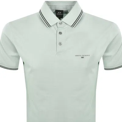 Armani Exchange Polo T Shirt Green In Orange