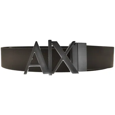 Armani Exchange Reversible Belt Black Brown