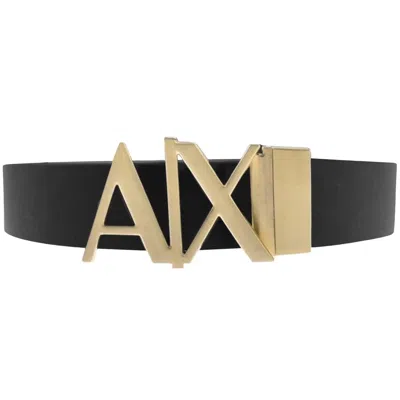 Armani Exchange Reversible Plate Belt Black