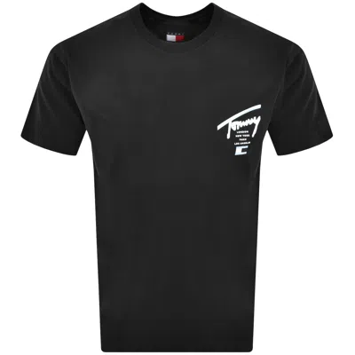 Tommy Jeans Signature City T Shirt Black In Black