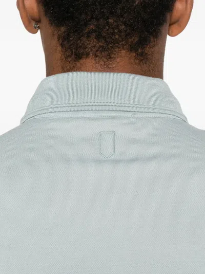 Canali Cotton Polo Shirt In Blue