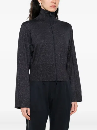 Brunello Cucinelli Lurex-detail Zip-up Blouse