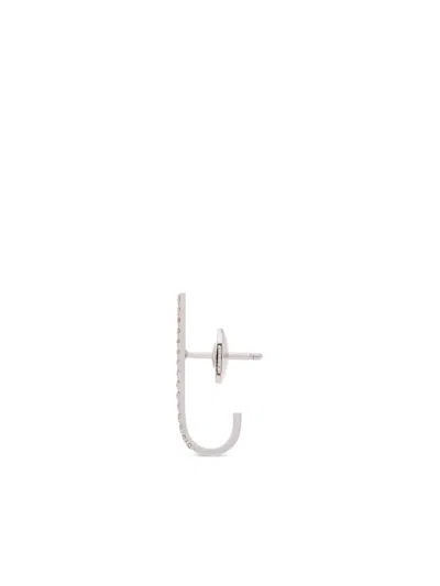 The Drays 18k White Gold Mini Barre Diamond Earring