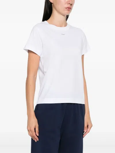 Pinko White T-shirt With Logo Print In White