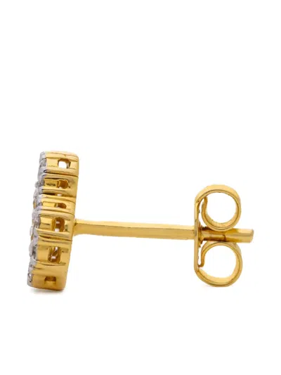 Munnu The Gem Palace 18k Yellow Gold Heart Diamond Earrings