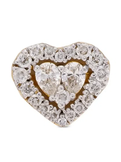 Munnu The Gem Palace 18k Yellow Gold Heart Diamond Earrings