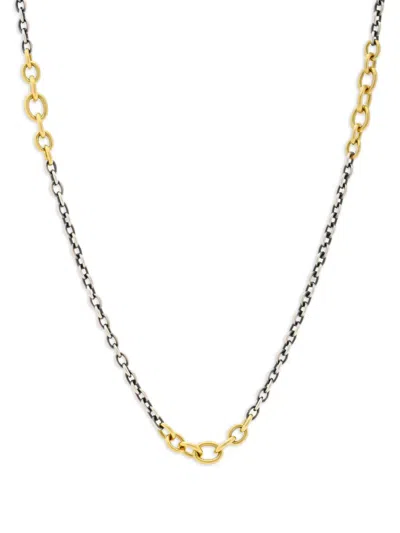 Sylva & Cie 18k Yellow Gold Two Tone Necklace In Silver