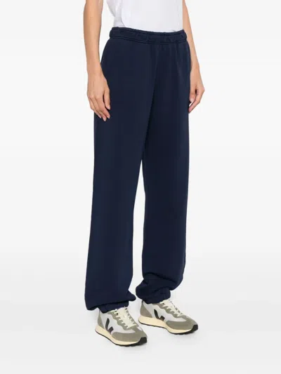 Pinko Logo-embroidered Cuffed Track Pants In Blue