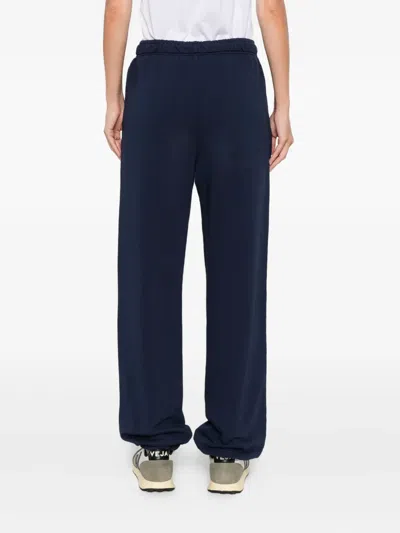 Pinko Logo-embroidered Cuffed Track Pants In Blue