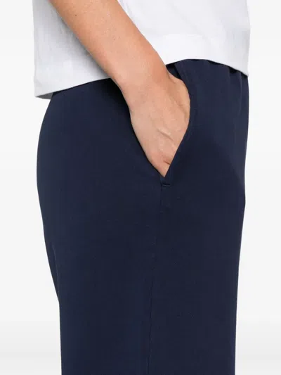 Pinko Logo-embroidered Cuffed Track Pants In Blue