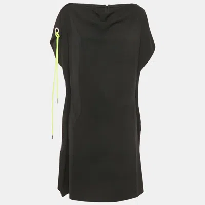 Pre-owned Maison Margiela Mm6 Maison Martin Margiela Kaftan Drawstring Detail Short Dress L In Black