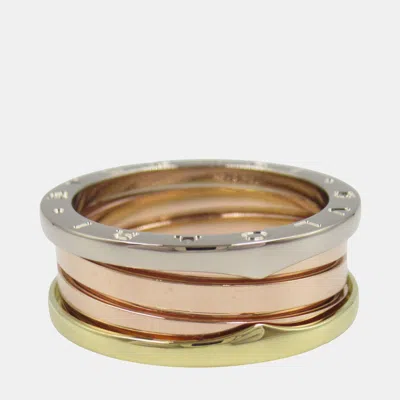 Pre-owned Bvlgari B-zero1 Perfect Mistake 18k Yellow White Rose Gold Ring Eu 61