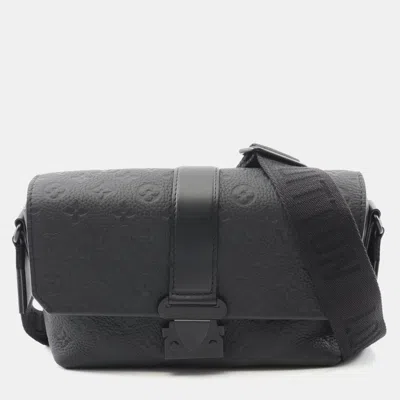 Pre-owned Louis Vuitton S Cape Messenger Monogram Taurillon Clemence In Black