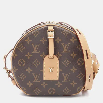 Pre-owned Louis Vuitton Boite Chapeau Souple Mm Monogram In Brown