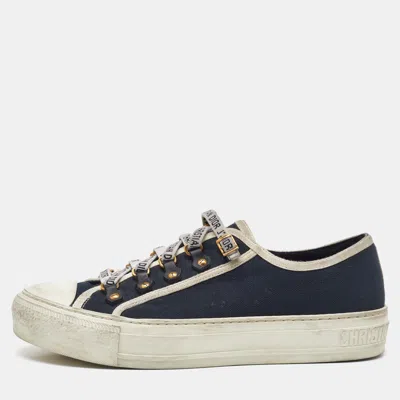 Pre-owned Dior Low Top Sneakers Size 38 In Blue