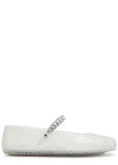 Jimmy Choo The Jelly Crystal-embellished Ballet Flats