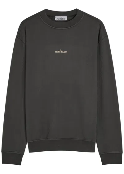 Stone Island Sweatshirt With Industrial Flow Print In Gray