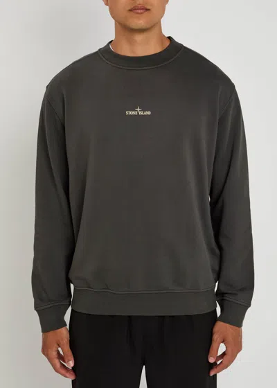 Stone Island Sweatshirt With Industrial Flow Print In Gray